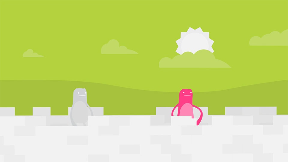 Whimsical characters in a motion graphics explainer
