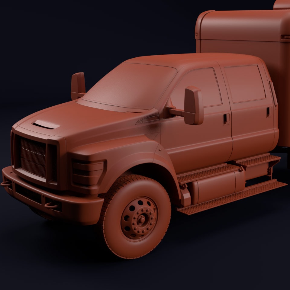 A 3D model of a veterinary response vehicle