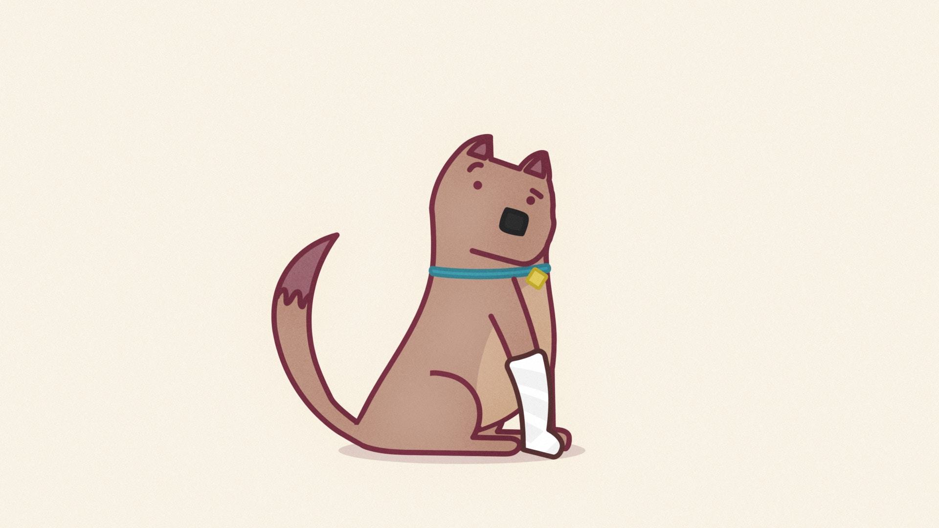 Illustrated dog in a motion graphics explainer video