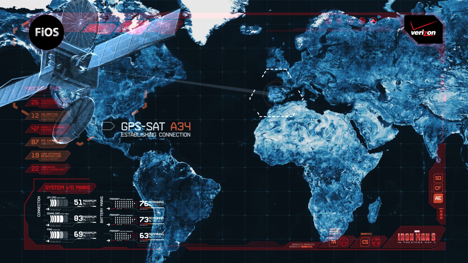 Futuristic UI motion graphics in a animated commercial