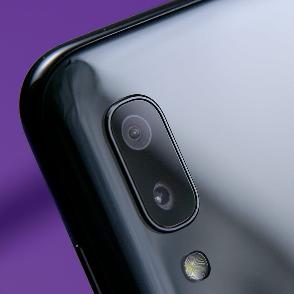A hero shot of a Samsung smartphone in a product promo video