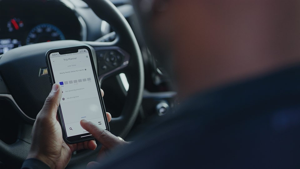 A shot of the Uber app from a branded documentary style video