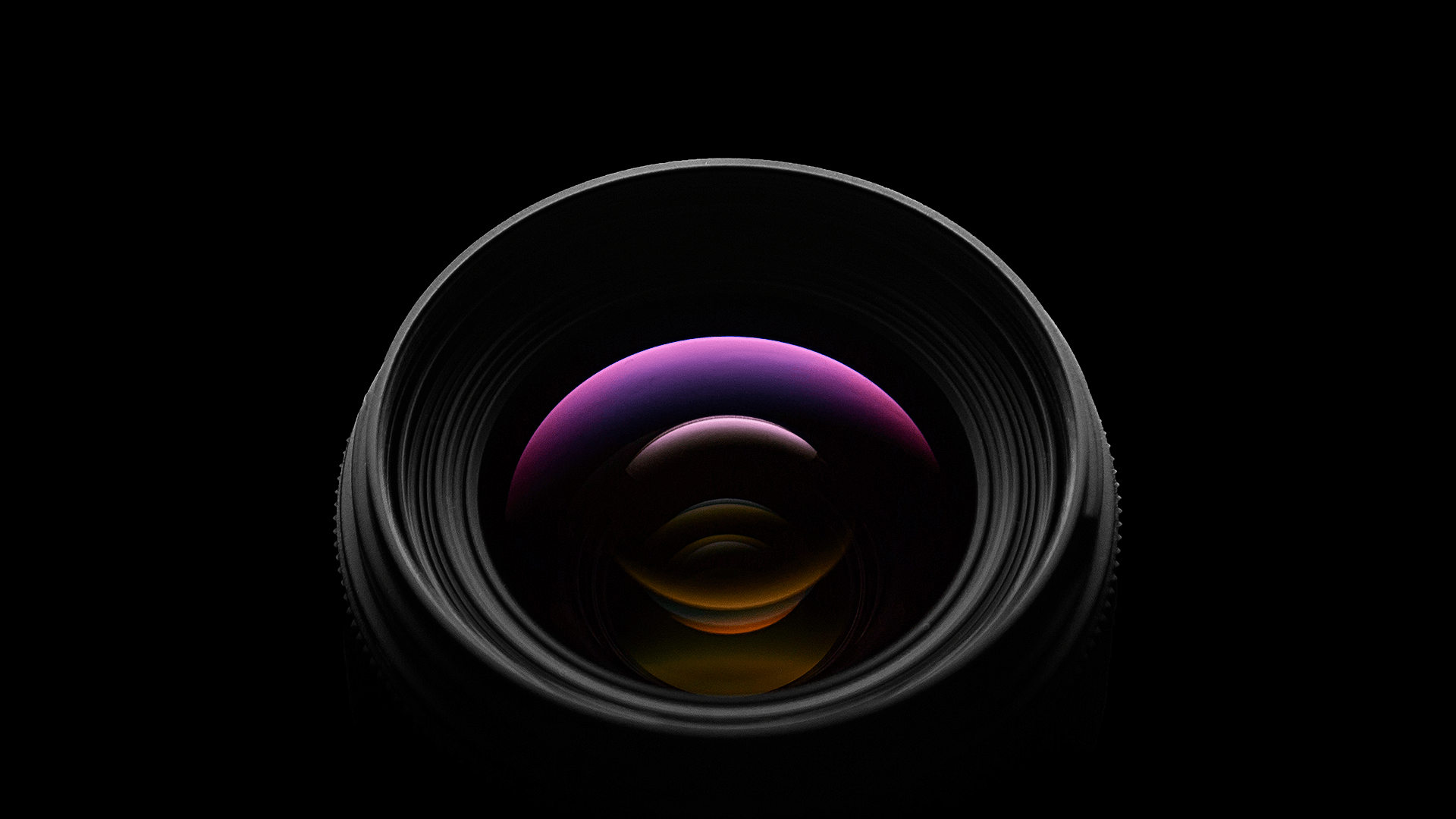 Close up of a camera lens