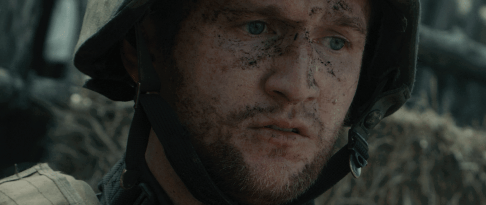 A soldier in a war film